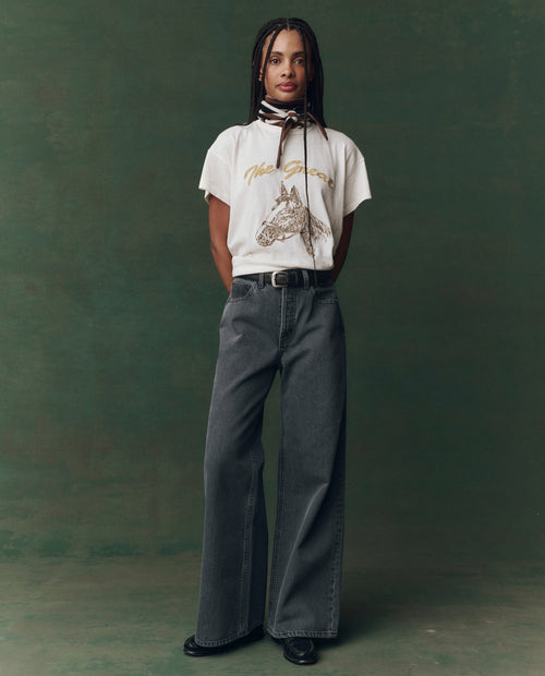 The Slouch Wide Leg Jean. -- Graphite Wash