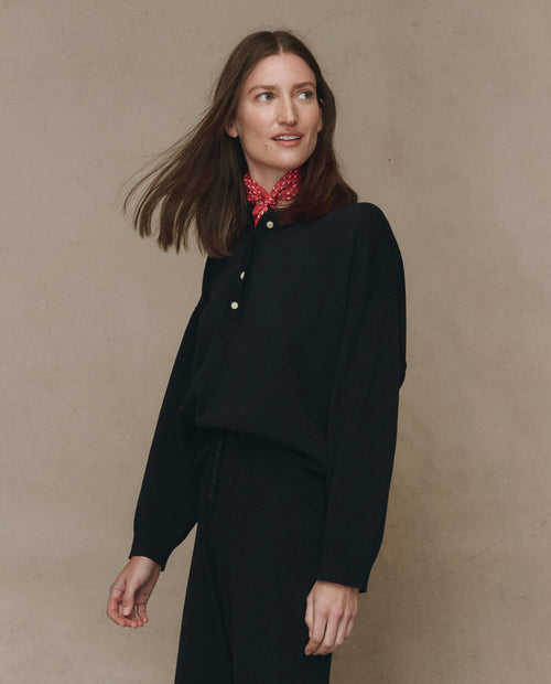 The Henley Sweater. -- Black