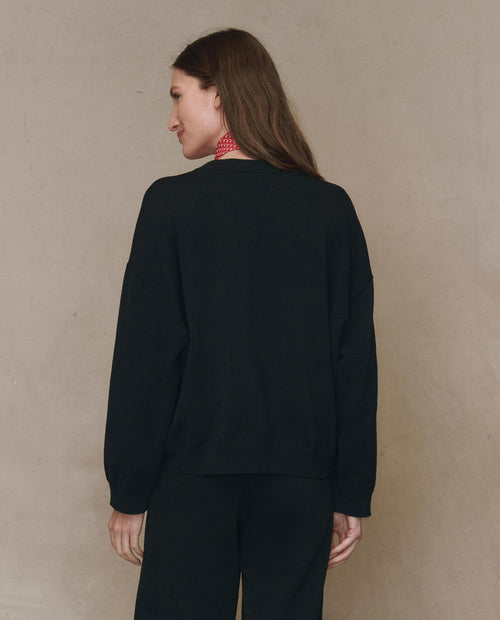 The Henley Sweater. -- Black