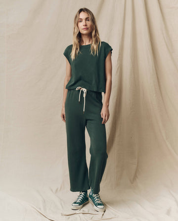 The Square Tee. Solid -- Deep Sea Green TEES THE GREAT. SU24 KNITS
