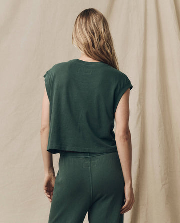 The Square Tee. Solid -- Deep Sea Green TEES THE GREAT. SU24 KNITS