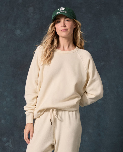 The Fleece College Sweatshirt. Solid -- Washed White – The Great.