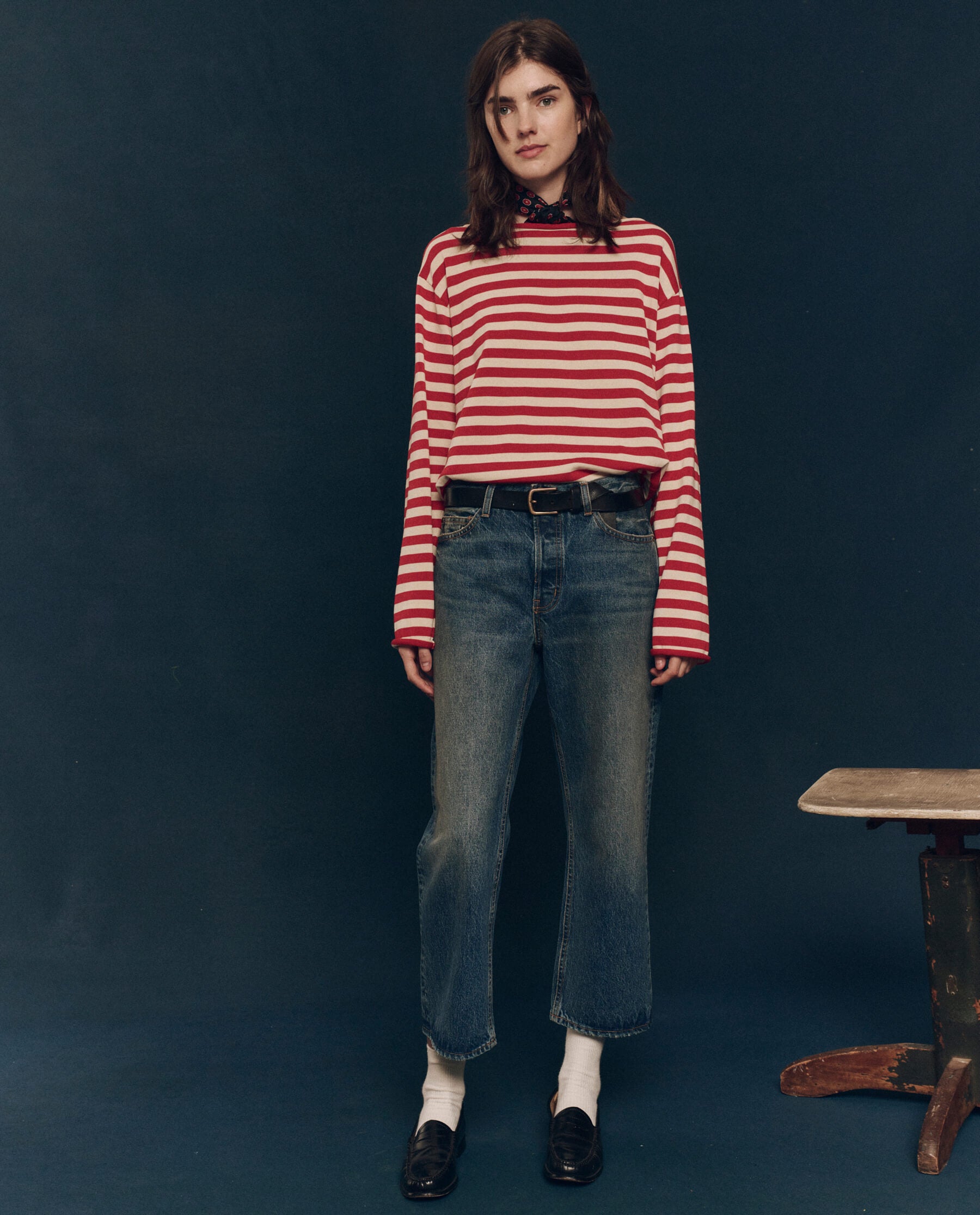 The Sailor Sweater. -- Maple Stripe SWEATERS THE GREAT. FALL 24 COLLECTORS