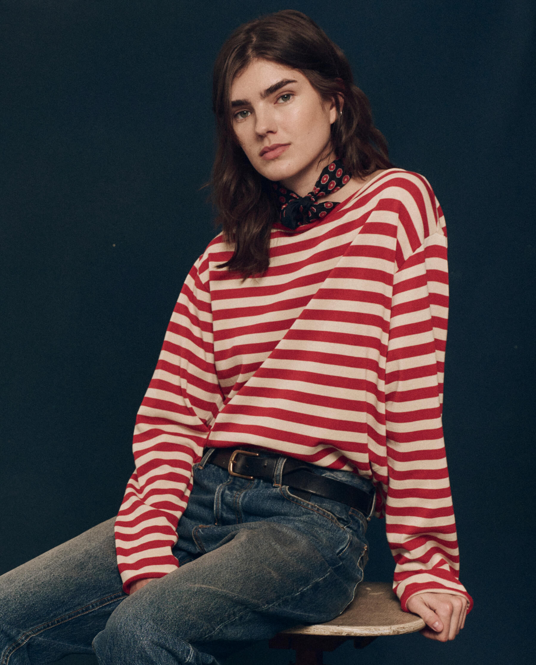 The Sailor Sweater. -- Maple Stripe SWEATERS THE GREAT. FALL 24 COLLECTORS