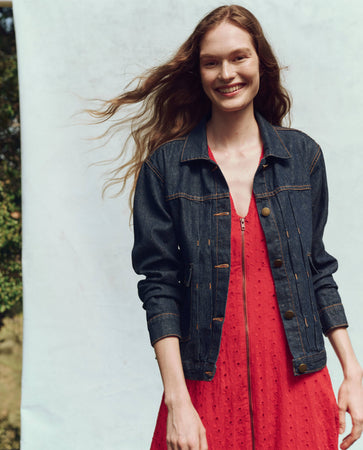 open lace back dress The Great. The Workwear Jean Jacket. -- Rinse Rinse / 1 / J386784