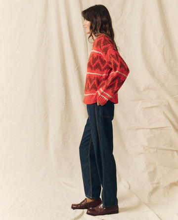 The Folk Pullover. -- Bright Firestone SWEATERS THE GREAT. FALL 23 D2 SALE