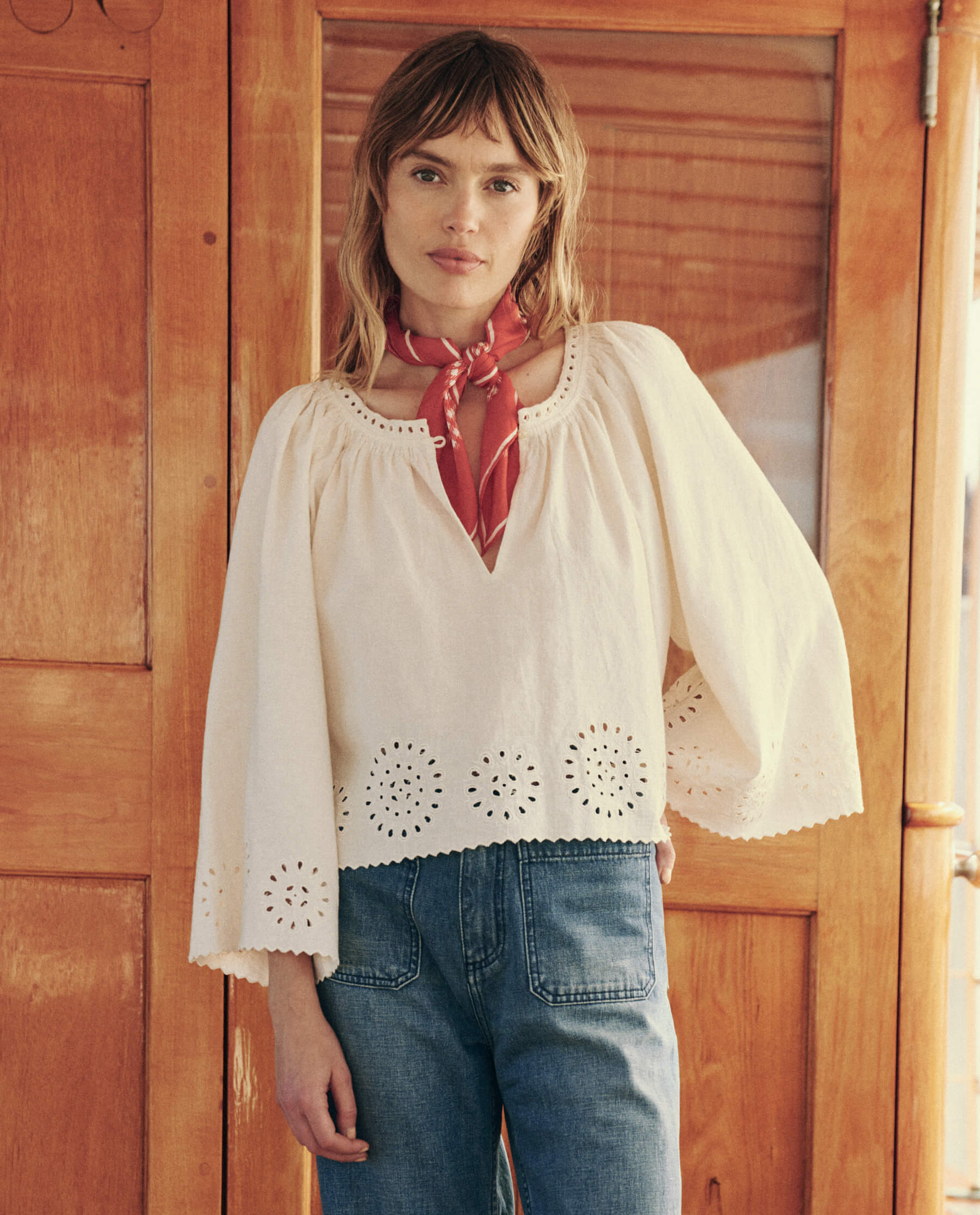 The Bellflower Top. -- Cream SHIRTS THE GREAT. SU24