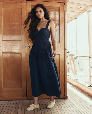 The GREAT. Women's The Day Break Dress - Blue - Size 2 - Navy The GREAT. Women's The Day Break Dress - Blue - Size 2 - Navy
