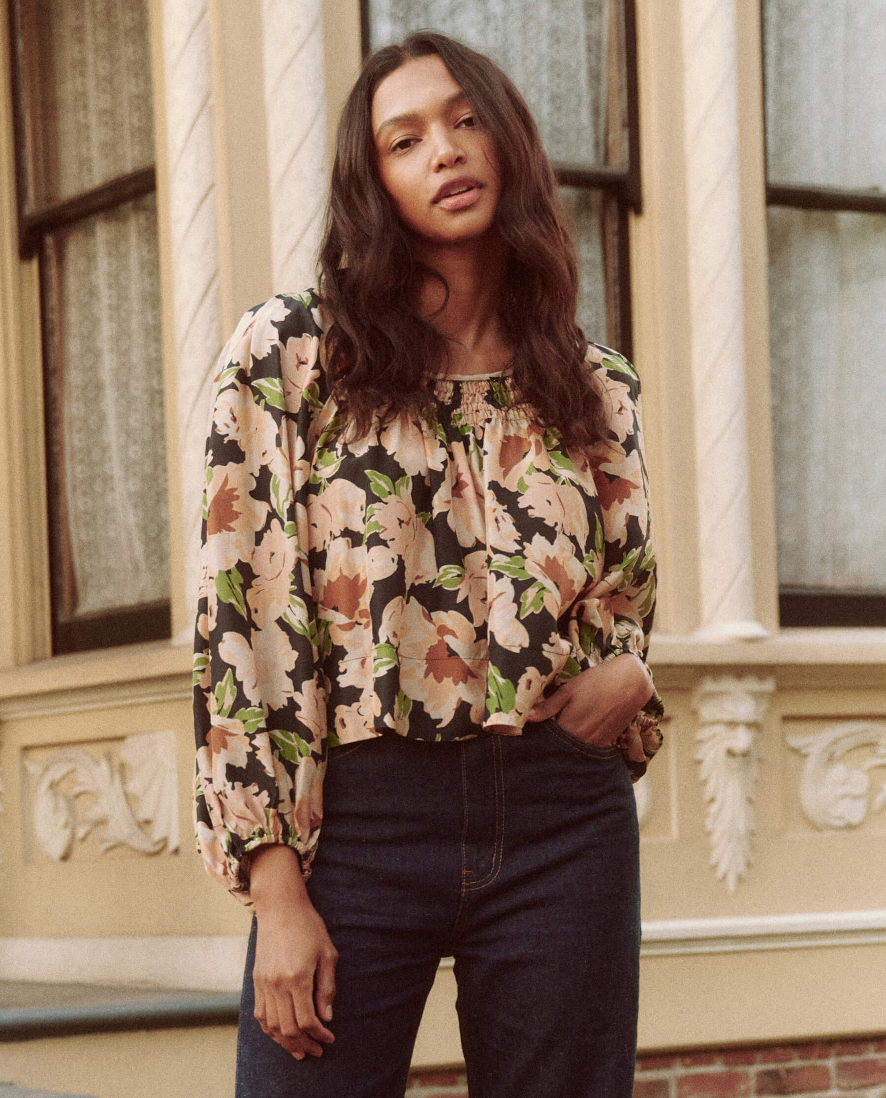 The Magpie Top. -- Victorian Rose Print