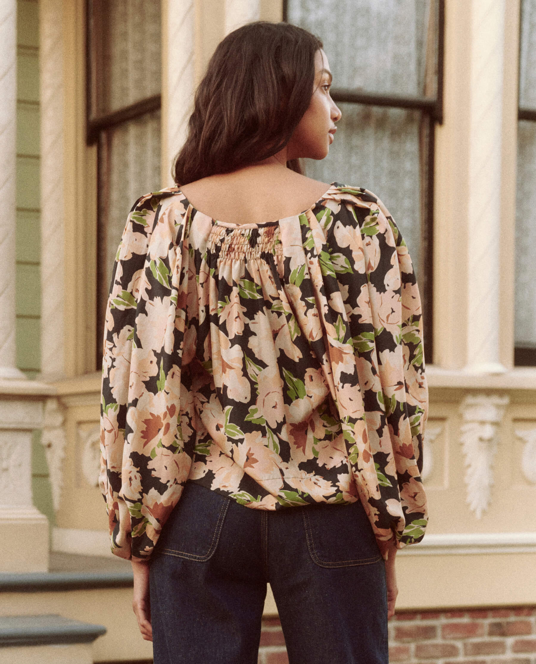 The Magpie Top. -- Victorian Rose Print