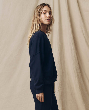 The Teammate Sweatshirt. Solid -- True Navy SWEATSHIRTS THE GREAT. FALL21 KNITS