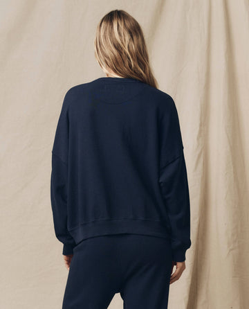 The Teammate Sweatshirt. Solid -- True Navy SWEATSHIRTS THE GREAT. FALL21 KNITS