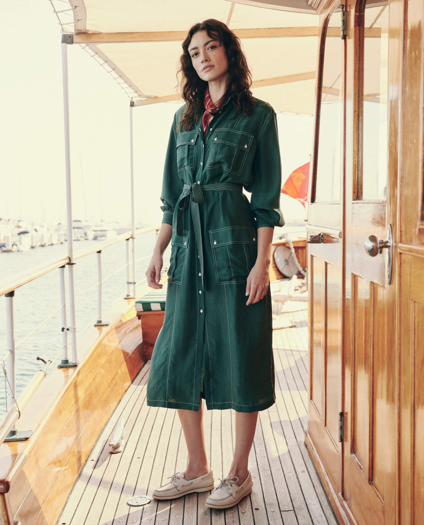 The Cargo Dress. -- Deep Sea Green DRESSES THE GREAT. SU24