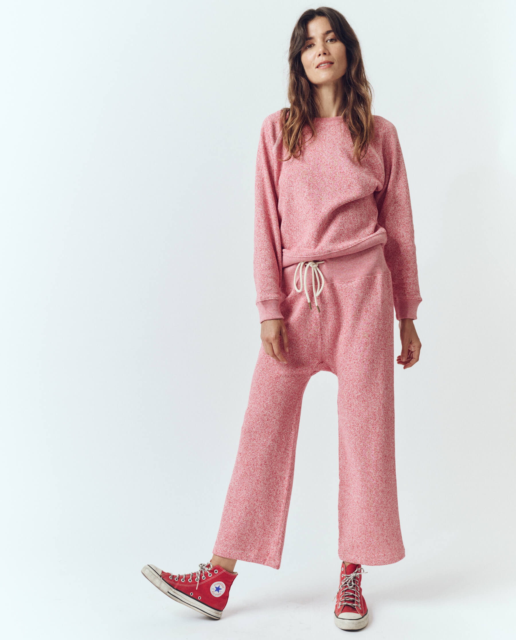 The Relay Sweatpant. -- Heathered Bright Currant