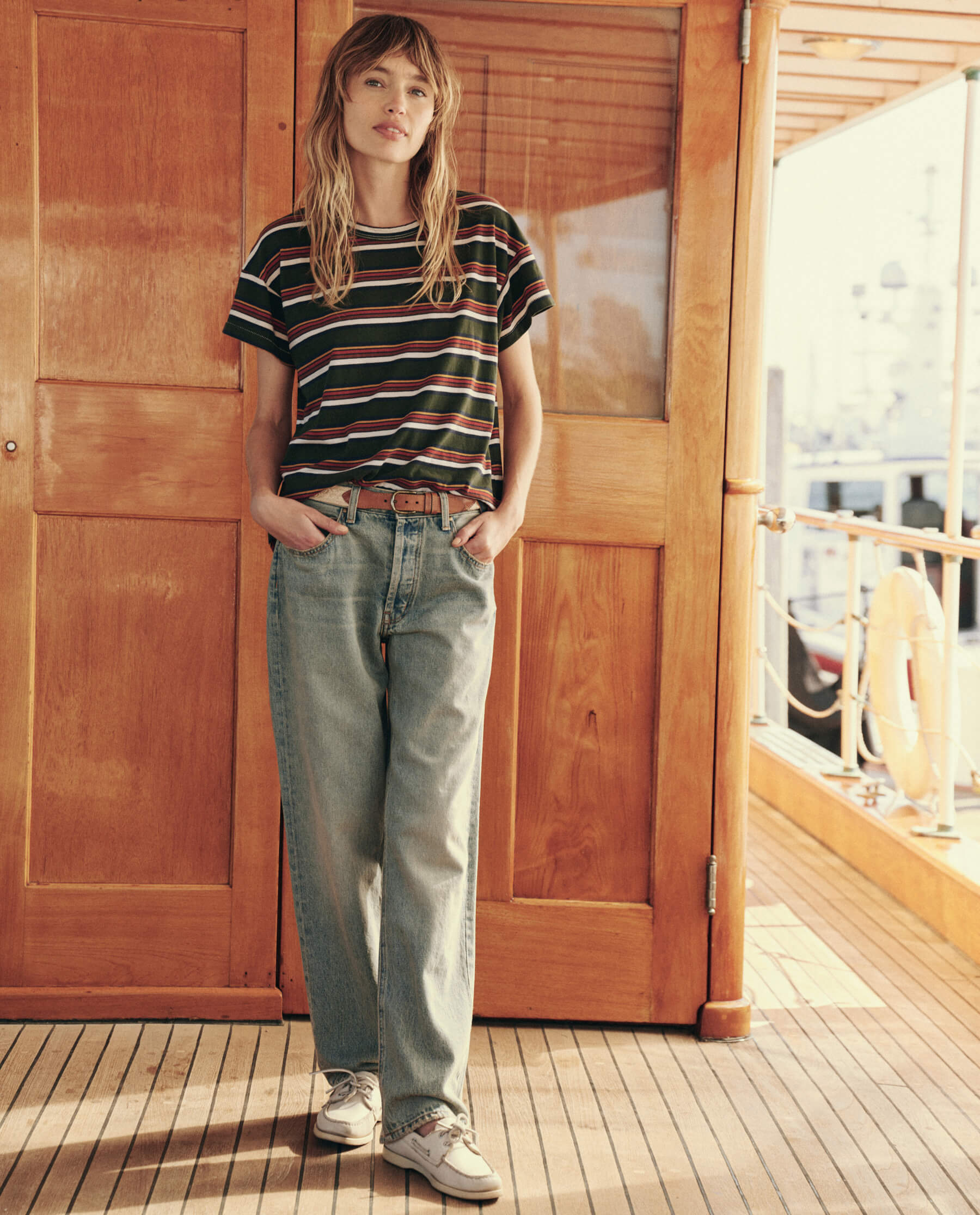 The Boxy Crew. Novelty -- Boardwalk Stripe TEES THE GREAT. SU24