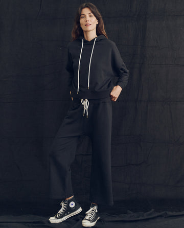 The Teammate Hoodie. Solid -- Almost Black SWEATSHIRTS THE GREAT. PS24 LOFTY KNITS