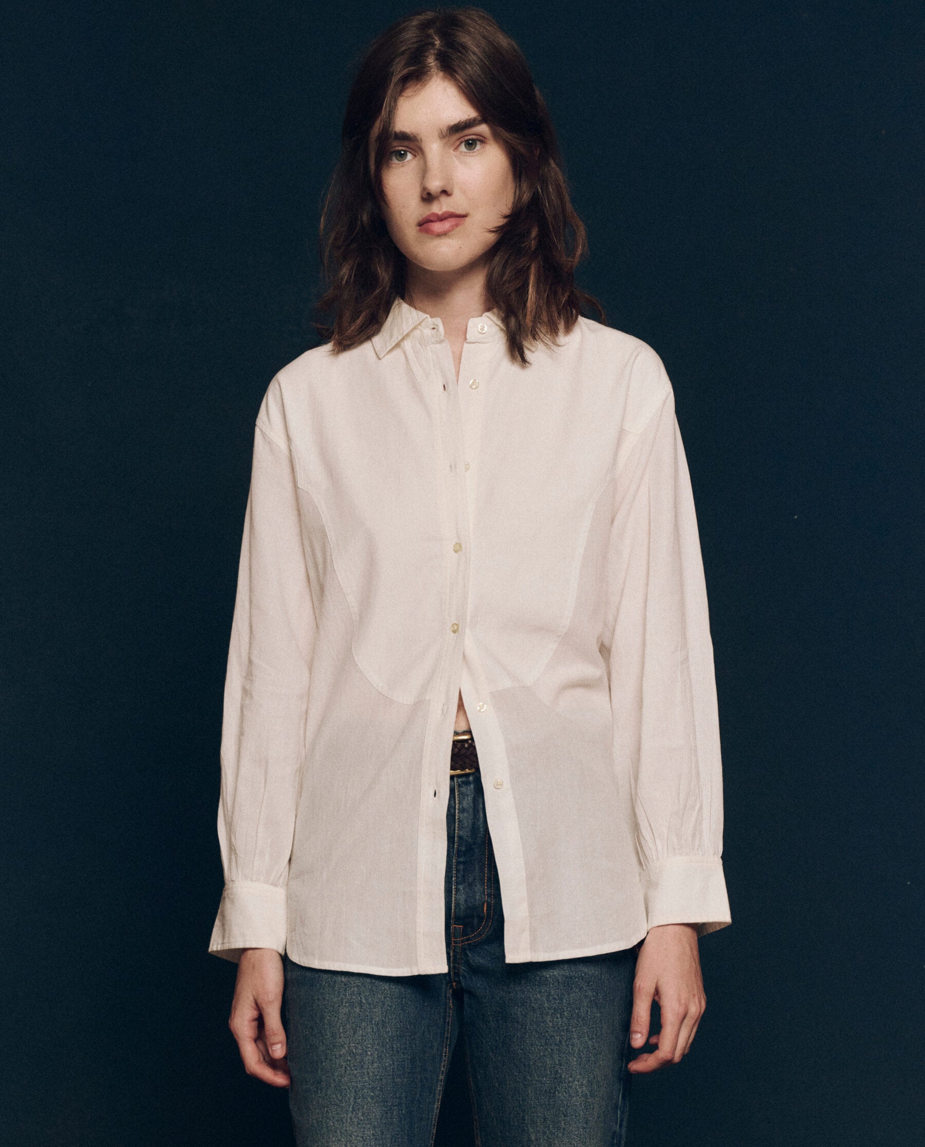 The Cowboy Tux Top. -- White SHIRTS THE GREAT. FALL 24 COLLECTORS