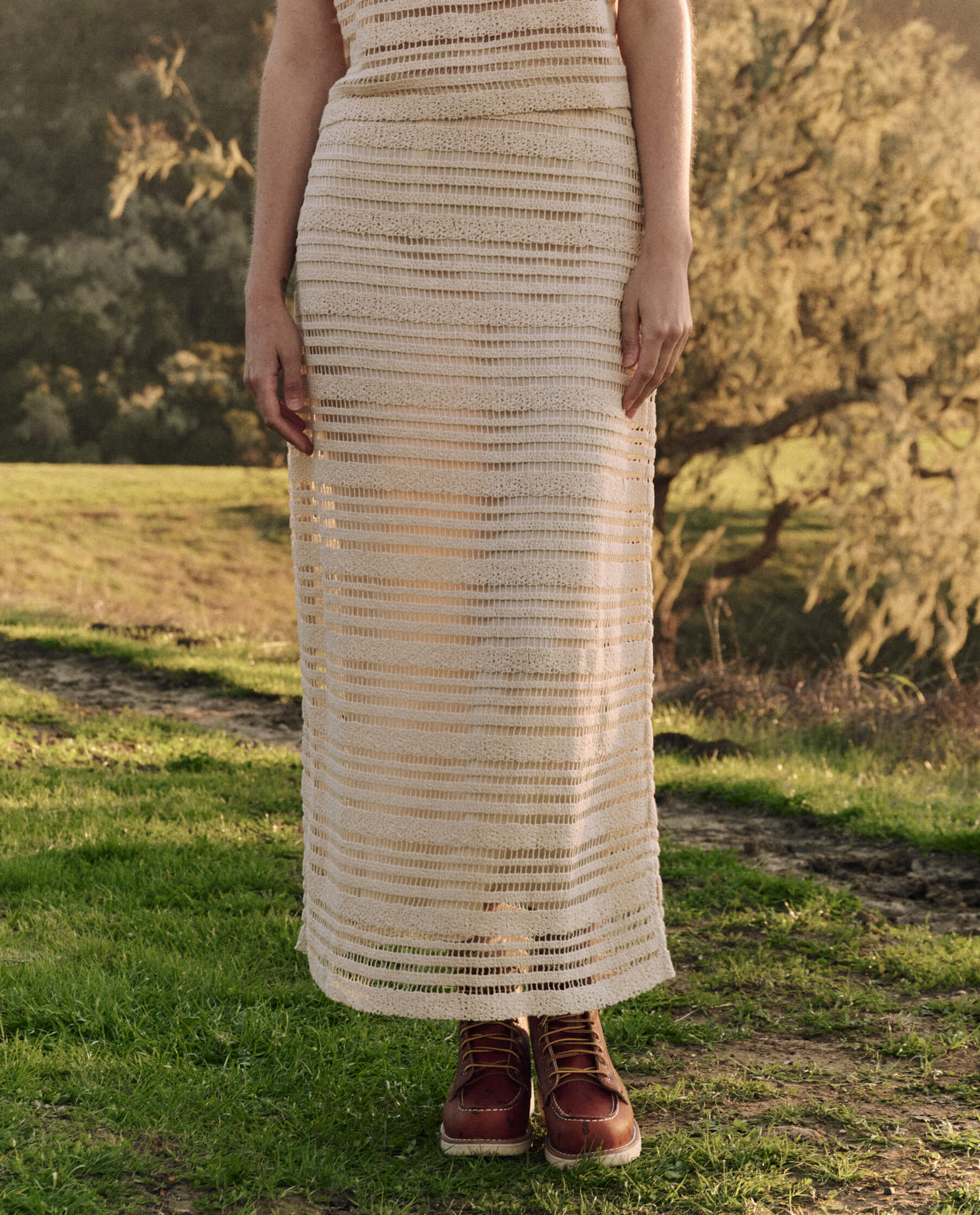 The Pedestal Skirt. -- Cream SKIRTS THE GREAT. FALL 24 D1