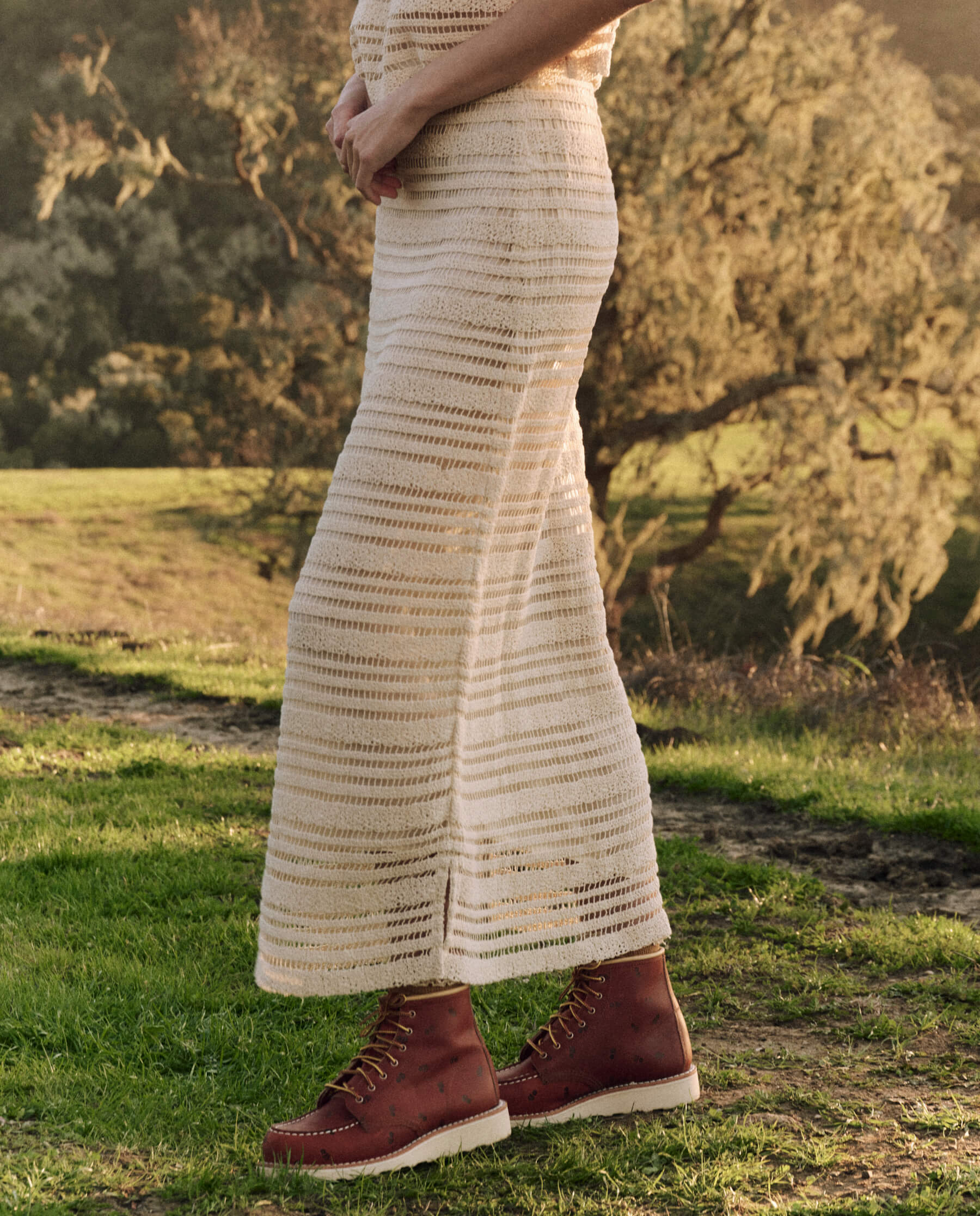 The Pedestal Skirt. -- Cream SKIRTS THE GREAT. FALL 24 D1