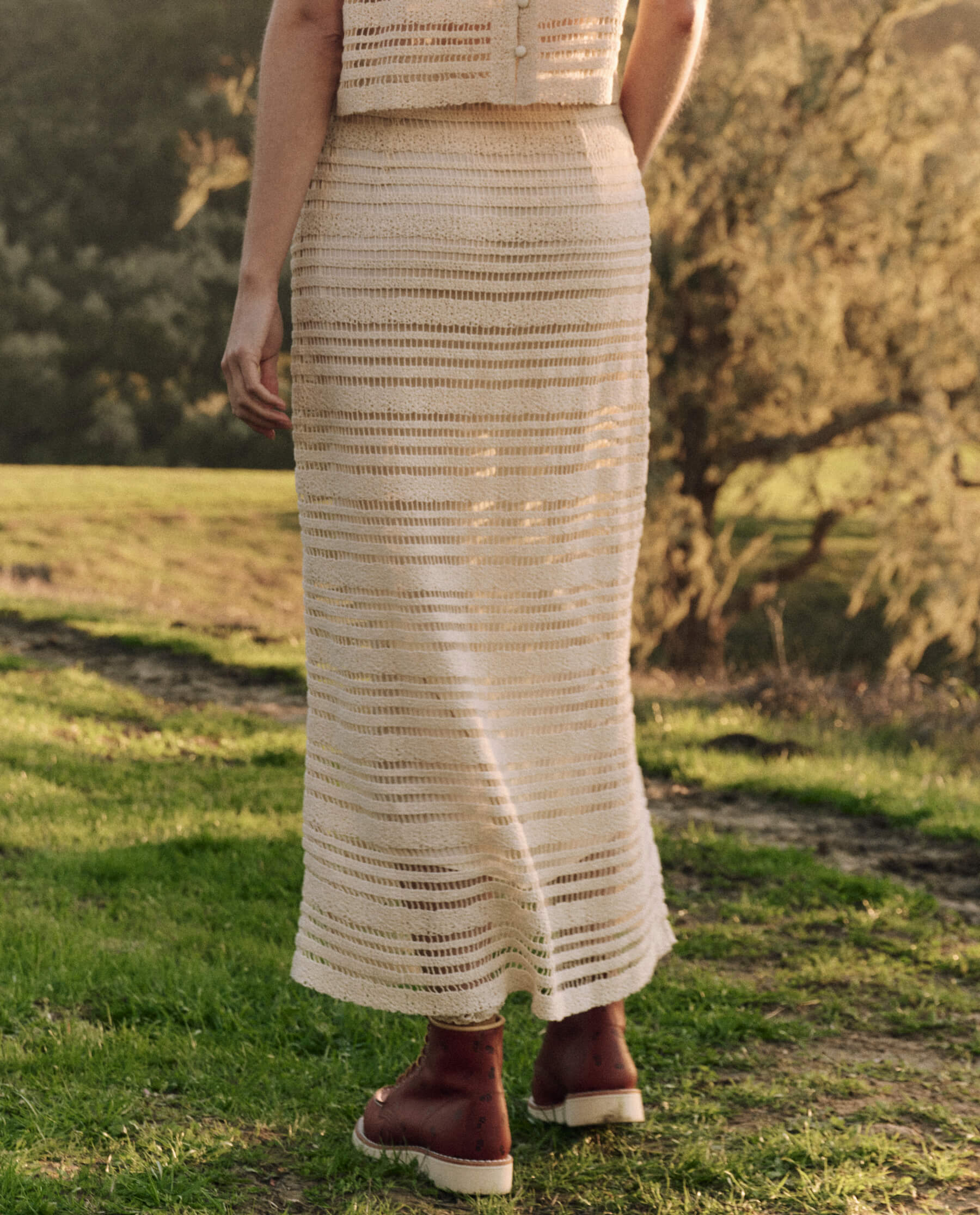 The Pedestal Skirt. -- Cream SKIRTS THE GREAT. FALL 24 D1