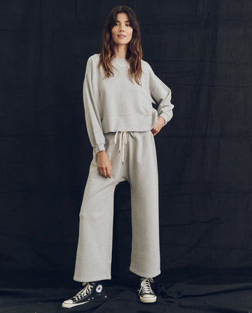 The League Sweatshirt. -- Lofty Heather Grey SWEATSHIRTS THE GREAT. PS24 LOFTY KNITS