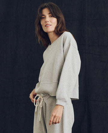 The League Sweatshirt. -- Lofty Heather Grey SWEATSHIRTS THE GREAT. PS24 LOFTY KNITS