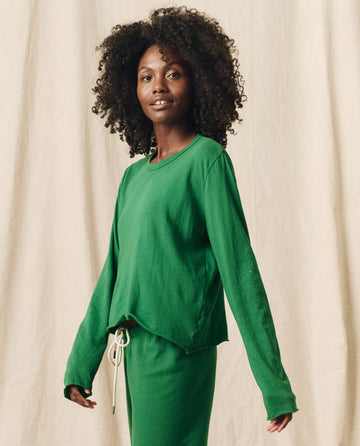 The Long Sleeve Crop Tee. Solid -- Holly Leaf TEES THE GREAT. HOL 23 KNITS