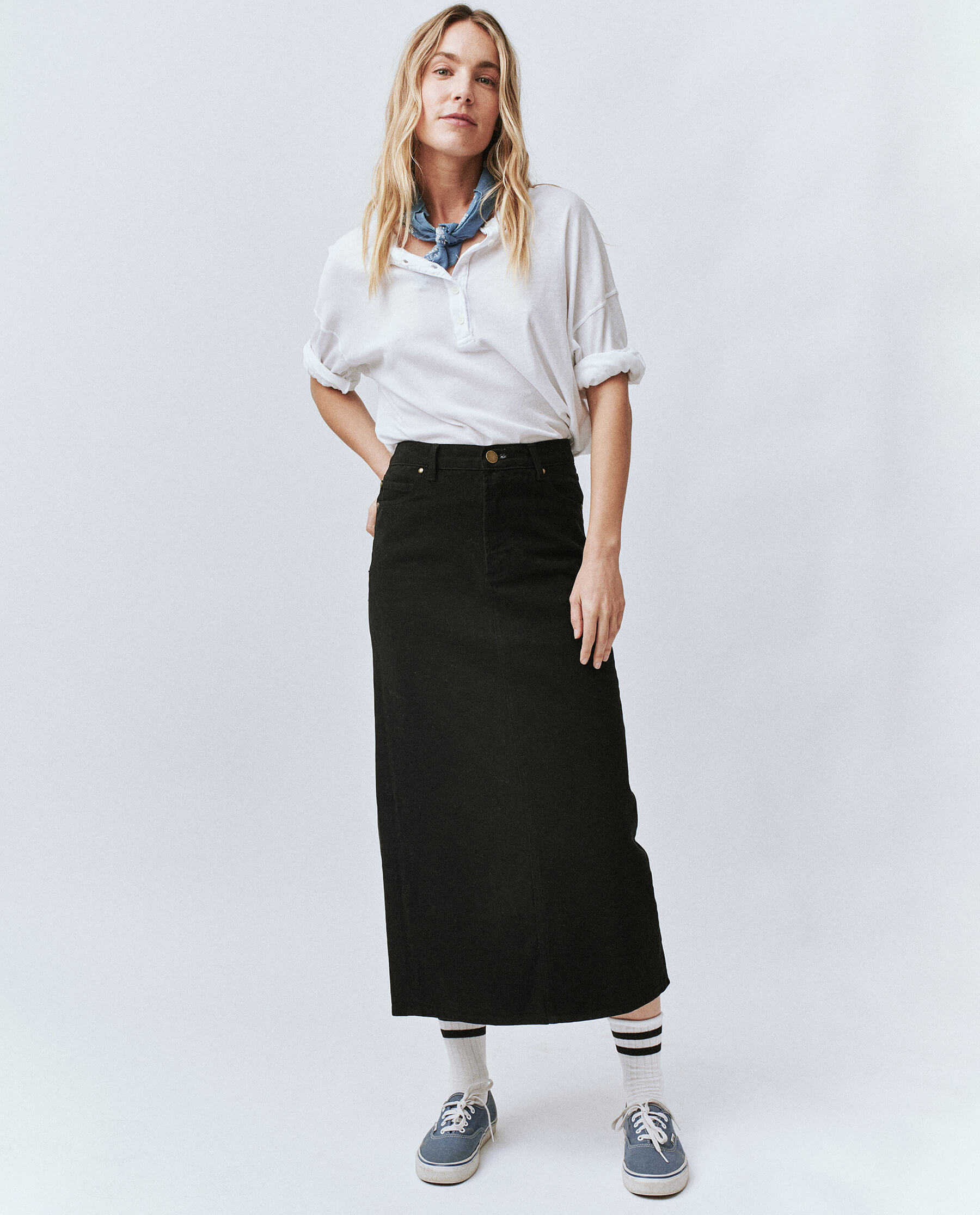 The Column Skirt. -- Black SKIRTS THE GREAT. FALL 24 D1