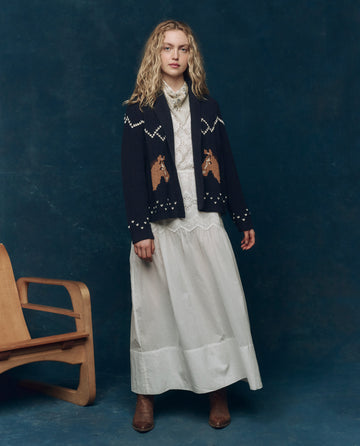 The GREAT. Women's The Horse Lodge Cardigan - Blue - Size 2/M - Navy The GREAT. Women's The Horse Lodge Cardigan - Blue - Size 2/M - Navy