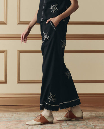 The GREAT. The Weekend Hanky Embroidery Pants | Black | Size 0 | Shopbop The GREAT. The Weekend Hanky Embroidery Pants | Black | Size 0 | Shopbop