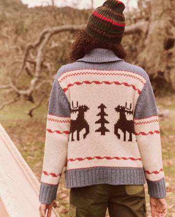 The Shawl Collar Full Zip Sweater. Moose Track Fair Isle The Great