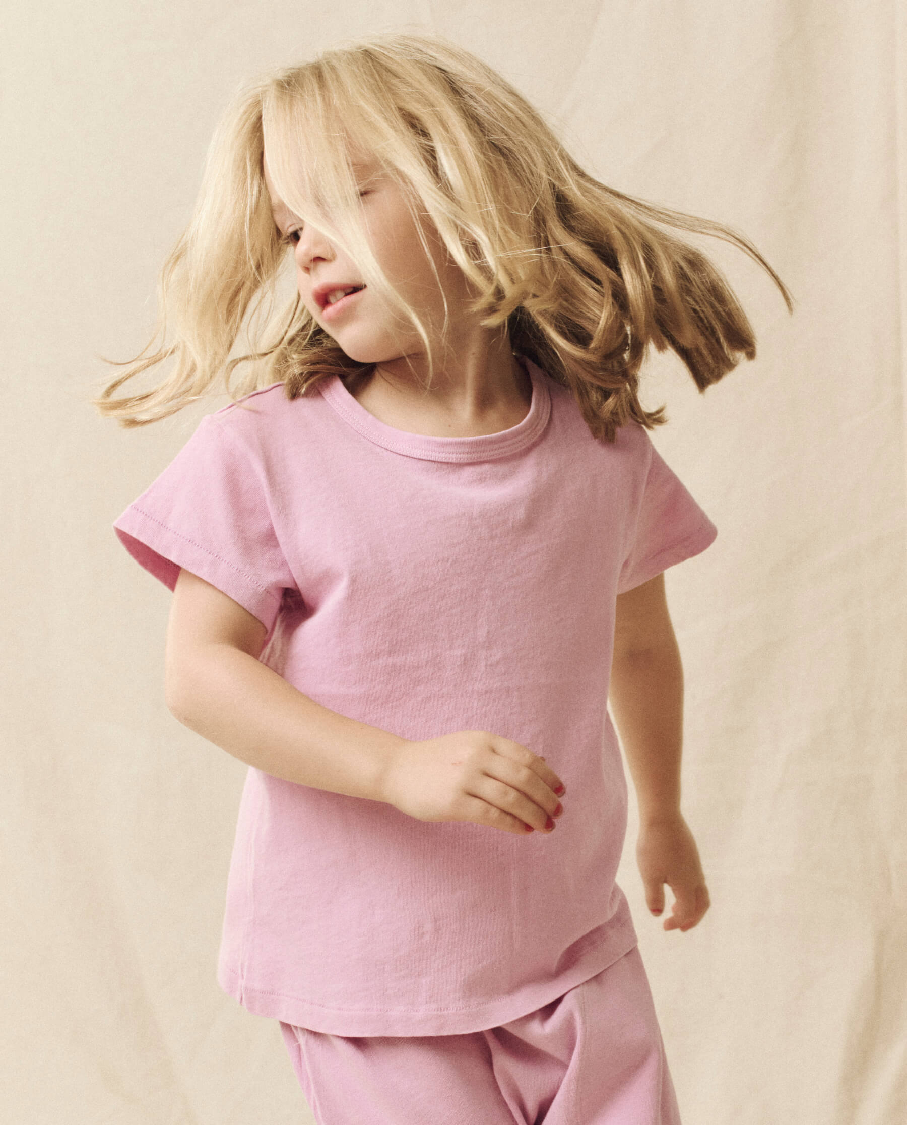 The Little Boxy Crew. Solid -- Lilac Blossom TEES THE GREAT. SP24 LITTLE