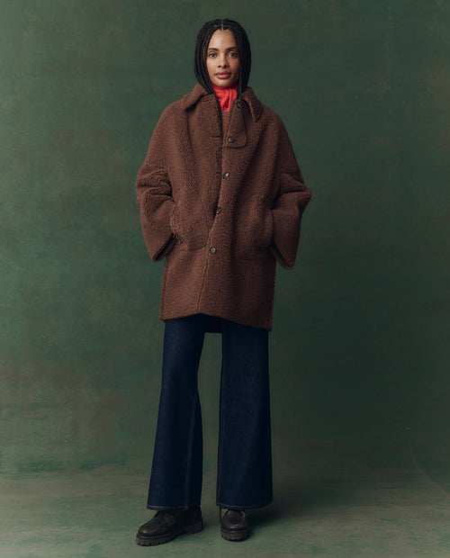 The Plush Car Coat. -- Chocolate