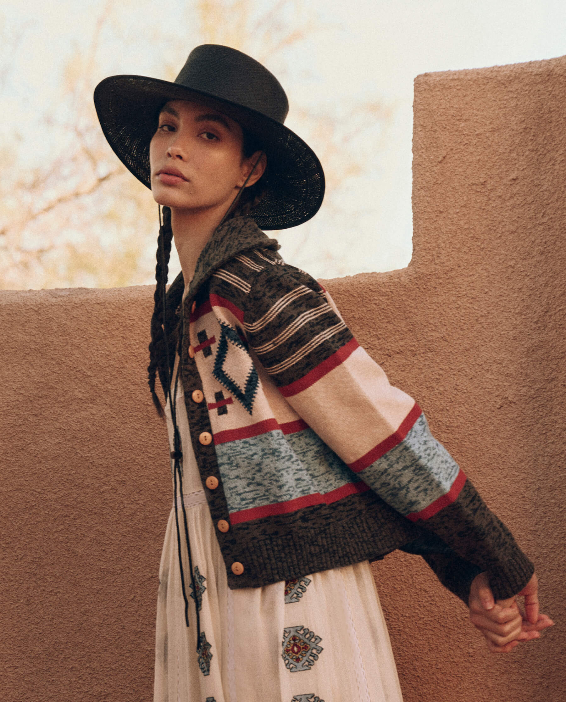 The Southwest Cardigan. -- Americana Multi SWEATERS THE GREAT. PF24