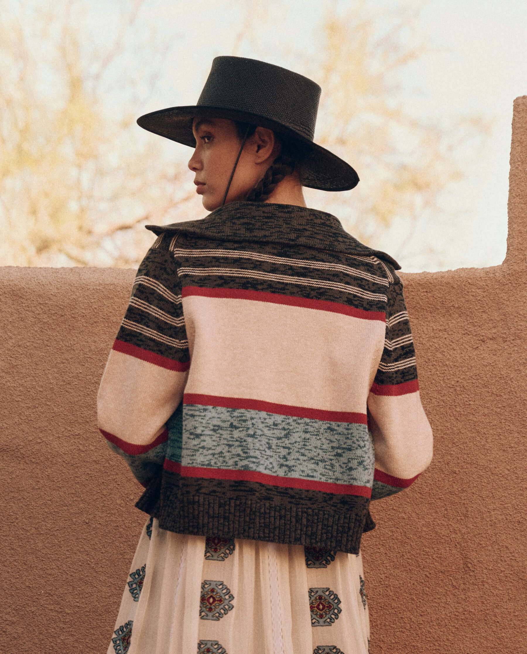 The Southwest Cardigan. -- Americana Multi SWEATERS THE GREAT. PF24