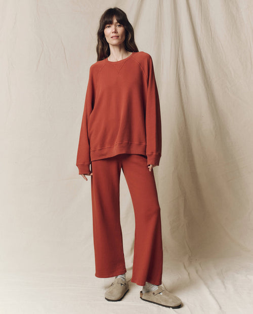 The Slouch Sweatshirt. Solid -- Brick