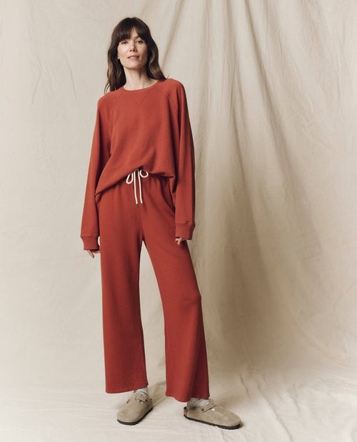 The Lap Sweatpant. Solid -- Brick