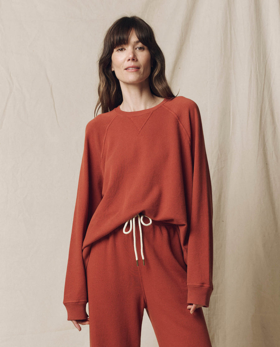 The Slouch Sweatshirt. Solid -- Brick