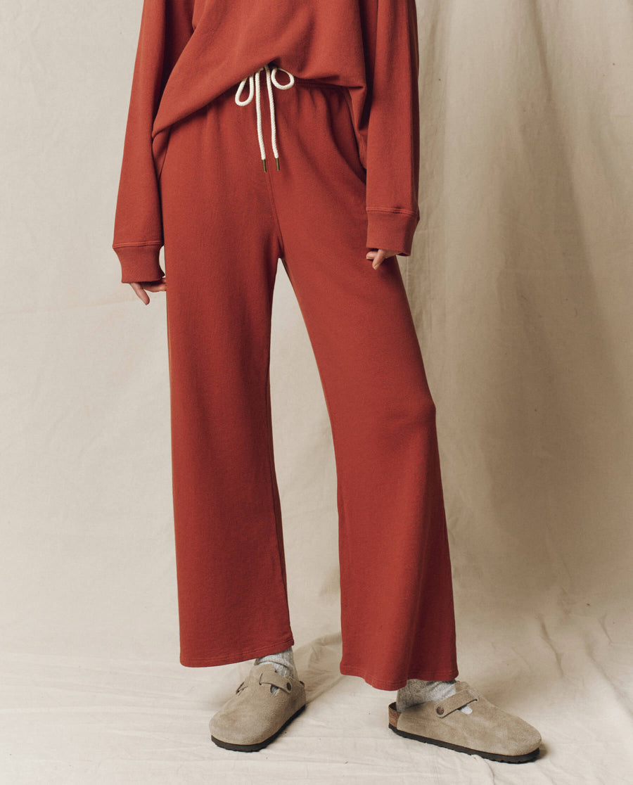 The Lap Sweatpant. Solid -- Brick