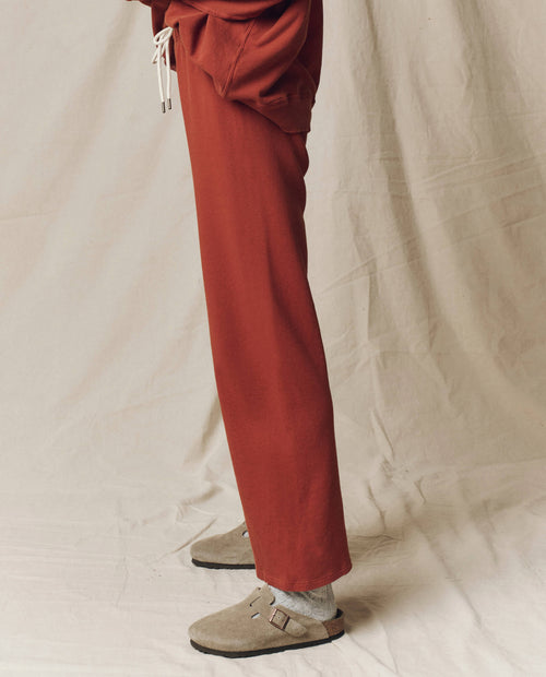 The Lap Sweatpant. Solid -- Brick