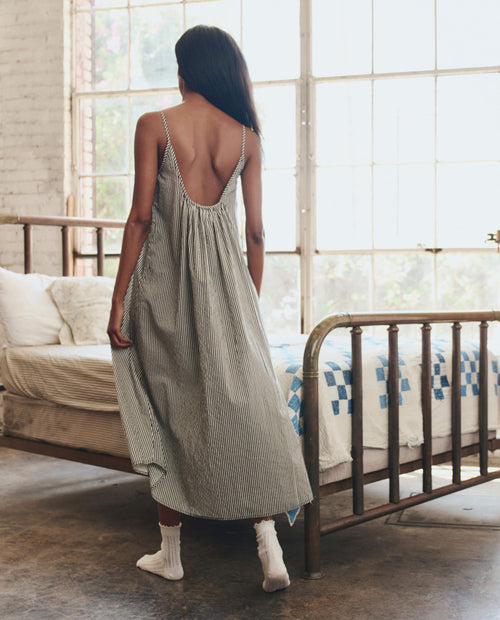 green emerald velvet dress Linen Short Night Gown RIVER main image 0