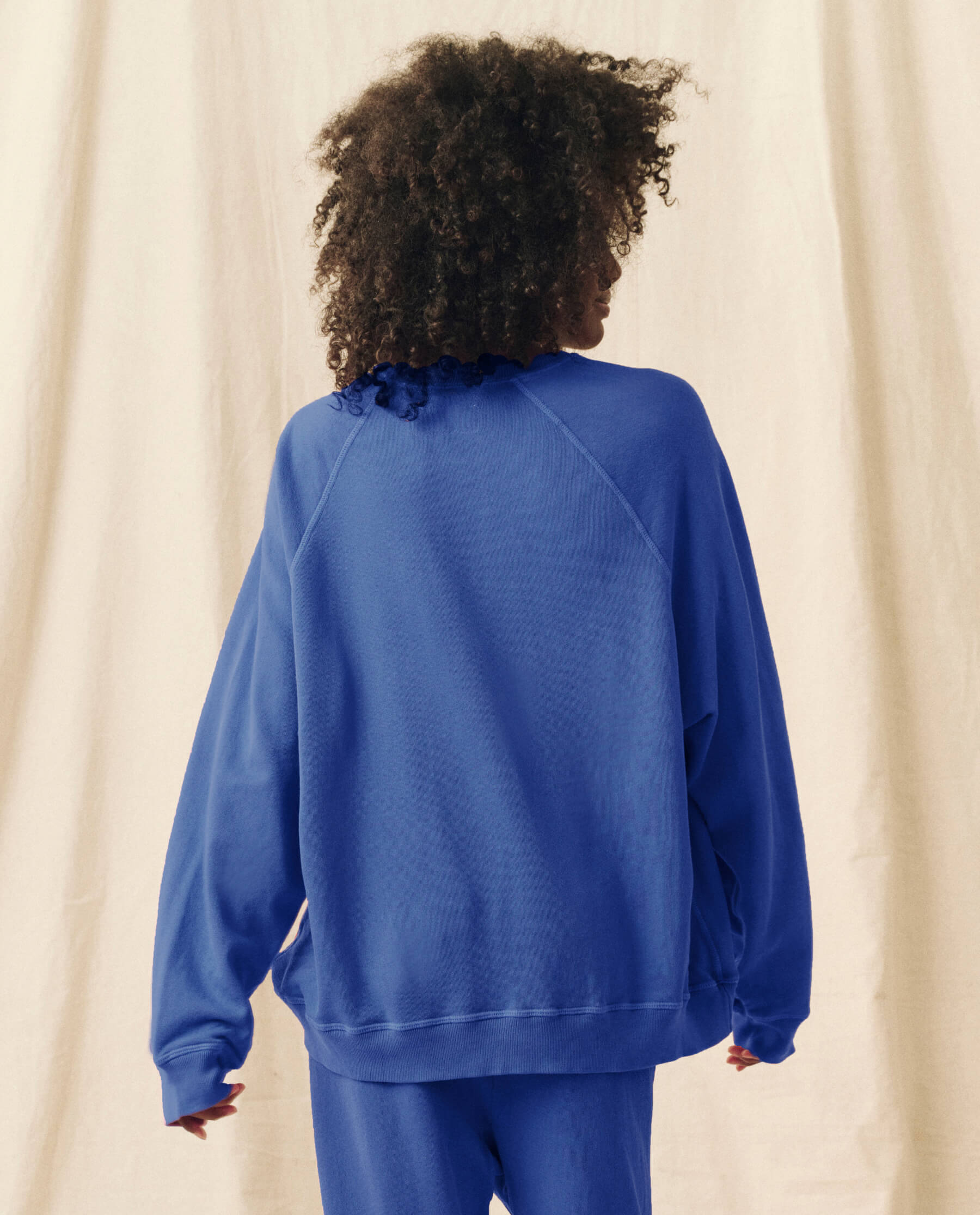 The Slouch Sweatshirt. Solid -- Cambridge Blue