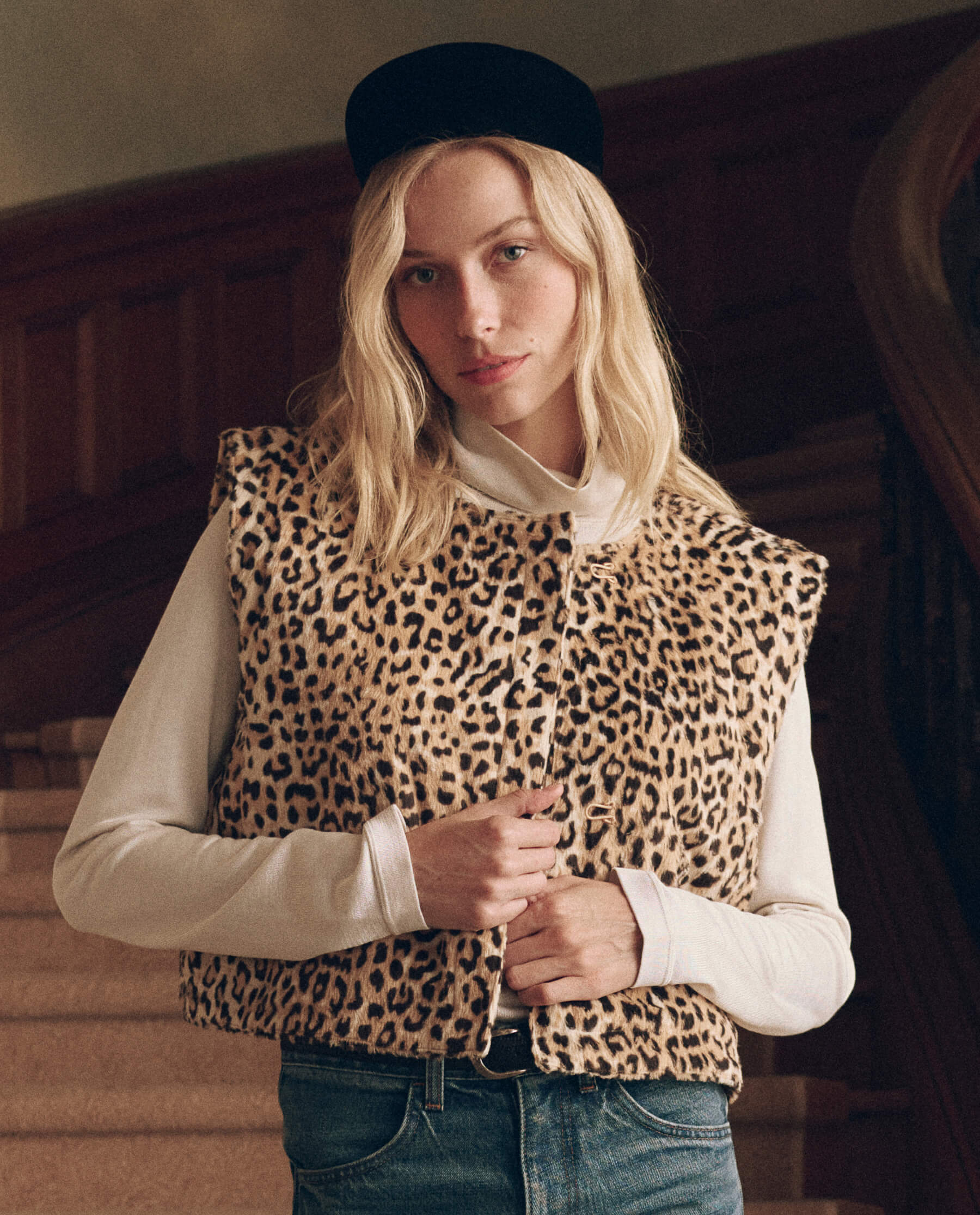 The Boxy Vest. -- Vintage Leopard – The Great.