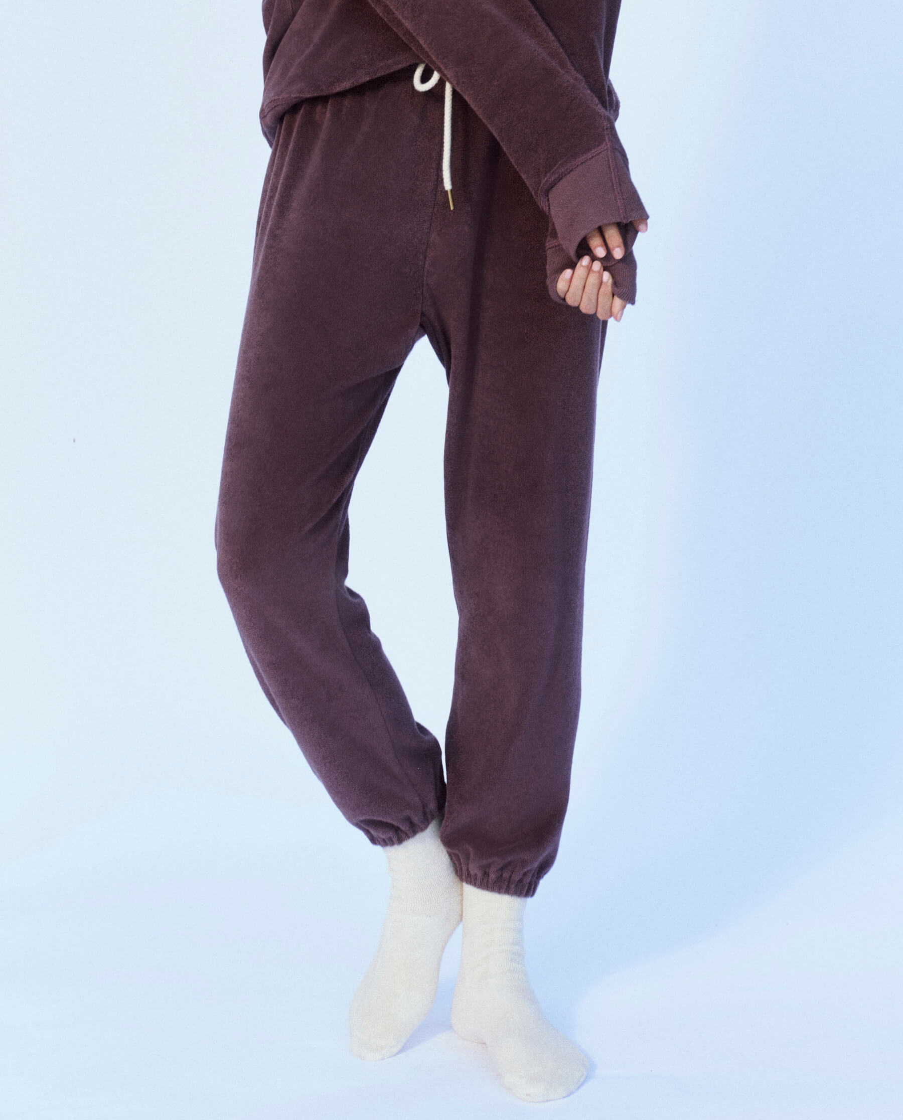 The Microterry Stadium Sweatpant. -- Vintage Mulberry