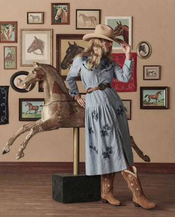 The Great X Stetson - The Cowboy Boot Suede Floral in Tan 9 The Great X Stetson - The Cowboy Boot Suede Floral in Tan 9