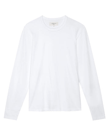 The Men's Pure Knits Long Sleeve Slim Crew. -- True White TEES THE GREAT. FALL 23 MEN