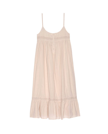 The Eyelet Ruffle Tank Night Dress. -- Soft Rosette SLEEP DRESS THE GREAT. SP24 SLEEP