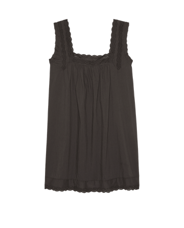 The Great The Eyelet Mini Tank Sleep Dress - Black