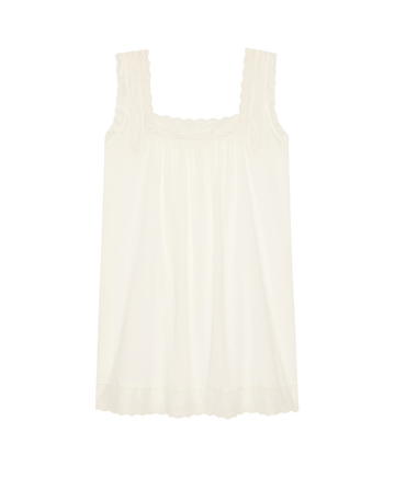 The Great The Eyelet Mini Tank Dress True White / 3 The Great The Eyelet Mini Tank Dress True White / 3