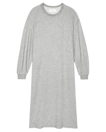 The Sweatshirt Dress. Light Heather Grey The Great